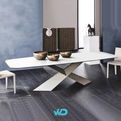 Best Seller! โต๊ะอาหารหินอ่อน Dining Table รุ่น Cross