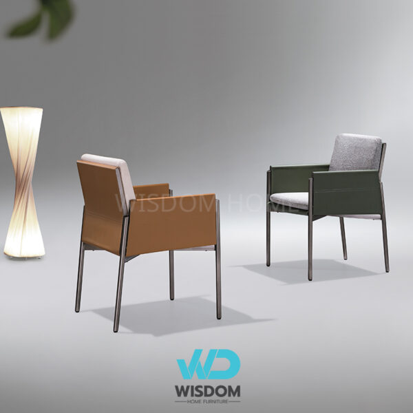 Wisdom เก้าอี้ทานอาหาร เก้าอี้นั่งทานข้าว Dining Chair โครงขาสีดำ เบาะนั่งสบาย