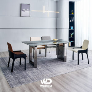 Wisdom โต๊ะอาหารหินอ่อน / Dining Table โต๊ะอาหารหินอ่อน โครงสแตนเลส ทรงบางสวย ดีไซน์โมเดิร์น wisdom