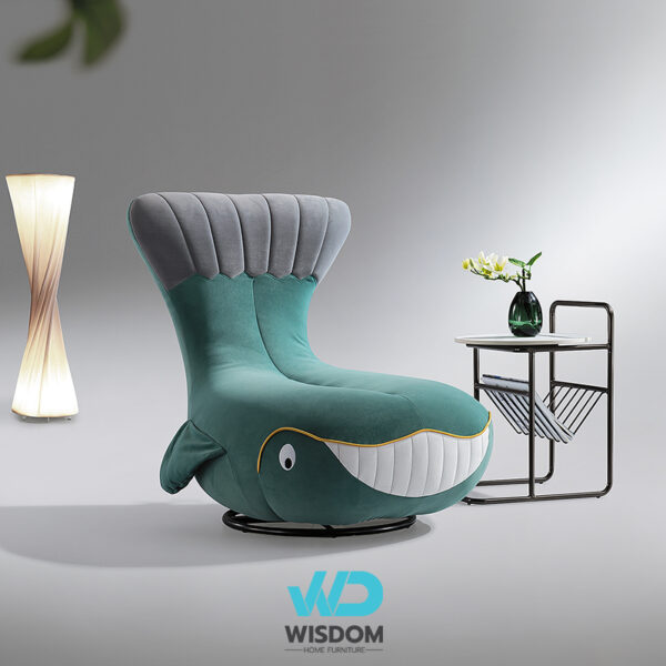 เก้าอี้Armchair อาร์มแชร์ เก้าอี้นั่งเล่น ปลาวาฬ เก้าอี้stool Wisdomhome ราคาพิเศษ