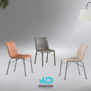 Wisdom Home เก้าอี้ทานอาหาร Dining Chair เบาะนุ่มลายเส้นลายหนัง