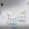 Wisdom Home เก้าอี้ทานอาหาร เก้าอี้นั่งทานข้าว Dining Chair โครงขาขาวล้วน เบาะนุ่มนั่งสบาย