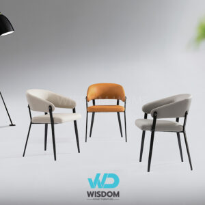 Wisdom เก้าอี้ทานอาหาร Armchair เก้าอี้นั่งทานข้าว Dining Chair โครงขาดำ นั่งสบาย