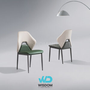 Wisdom เก้าอี้ทานอาหาร เก้าอี้นั่งทานข้าว Dining Chair โครงขาดำ พนักพิงโมเดิร์น