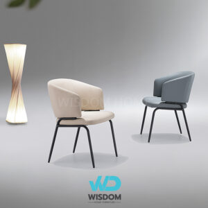 Wisdom เก้าอี้ทานอาหาร Armchair เก้าอี้นั่งทานข้าว Dining Chair โครงขาดำ พนักพิงใหญ่นั่งสบาย