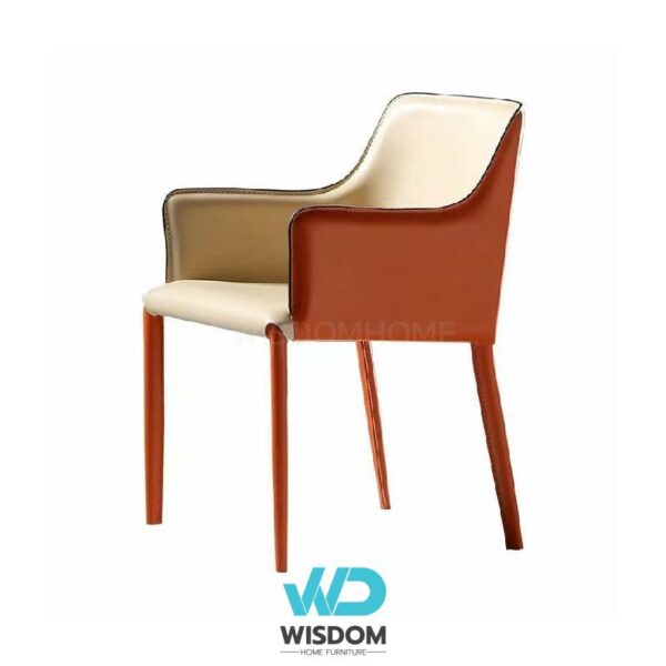 Wisdom Home เก้าอี้ทานอาหาร เก้าอี้นั่งทานข้าว Dining Chair เบาะหนังหนานุ่ม นั่งสบาย โครงขาเหล็ก