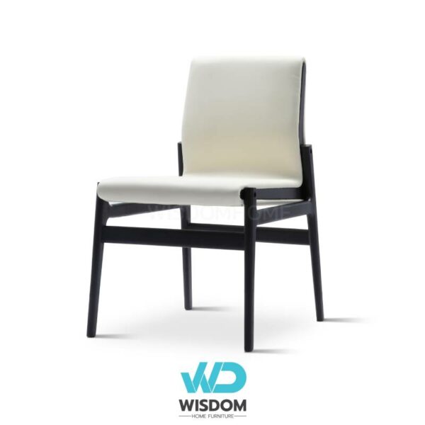 Wisdom Home เก้าอี้ทานอาหาร เก้าอี้นั่งทานข้าว Dining Chair เบาะหนังหนานุ่ม นั่งสบาย โครงขาเหล็กไม้