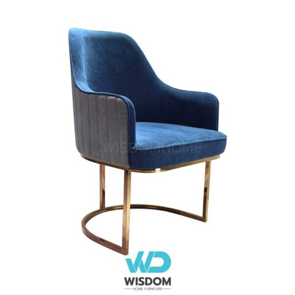 Wisdom Home เก้าอี้ทานอาหาร เก้าอี้นั่งทานข้าว Dining Chair เบาะหนังหนานุ่ม นั่งสบาย โครงขาสแตนเลสทอง