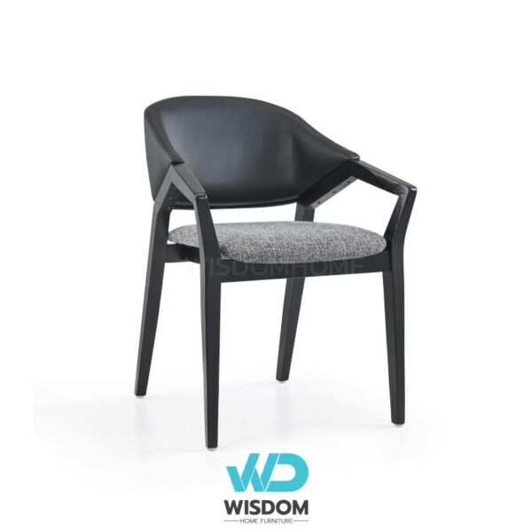 Wisdom Home เก้าอี้ทานอาหาร เก้าอี้นั่งทานข้าว Dining Chair เบาะหนังหนานุ่ม นั่งสบาย โครงขาไม้