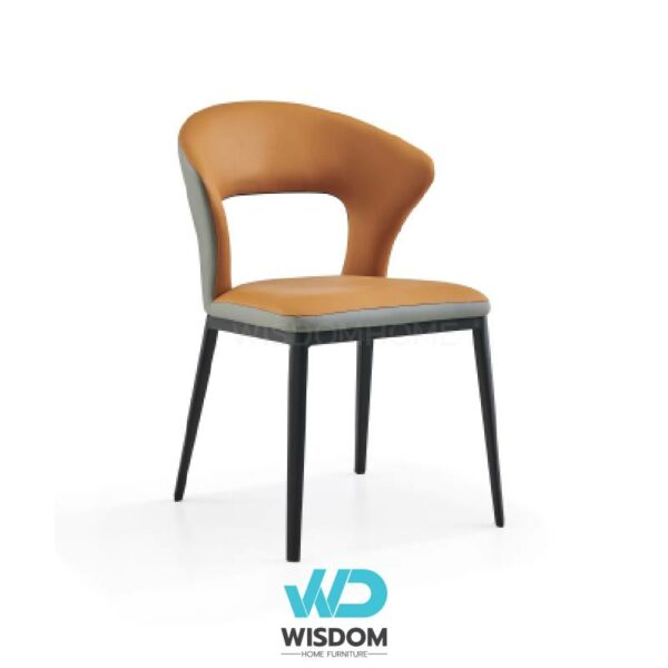 Wisdom Home เก้าอี้ทานอาหาร เก้าอี้นั่งทานข้าว Dining Chair เบาะหนังหนานุ่ม นั่งสบาย โครงขาเหล็ก