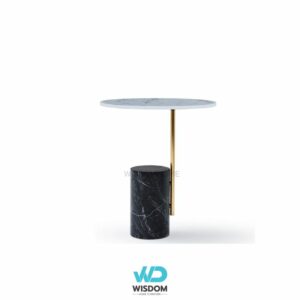 Wisdomhome Side table โต๊ะข้างท็อปหิน เสาสแตนเลส พรี่เมี่ยม ราคาพิเศษ