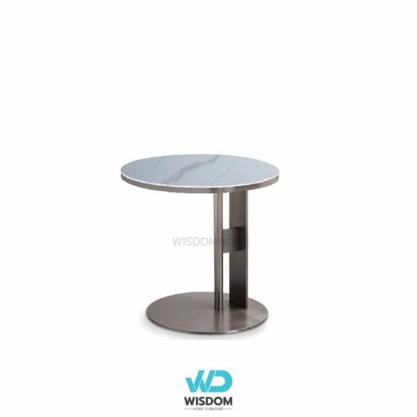 Wisdomhome Side table โต๊ะข้างท็อปหิน ขาสแตนเลส พรี่เมี่ยม ราคาพิเศษ