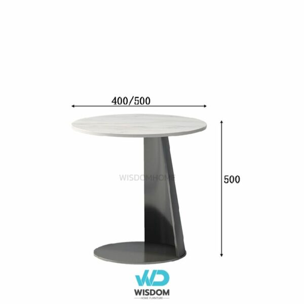 Wisdomhome Side table โต๊ะข้างท็อปหิน ขาสแตนเลส เงาพรี่เมี่ยม ราคาพิเศษ